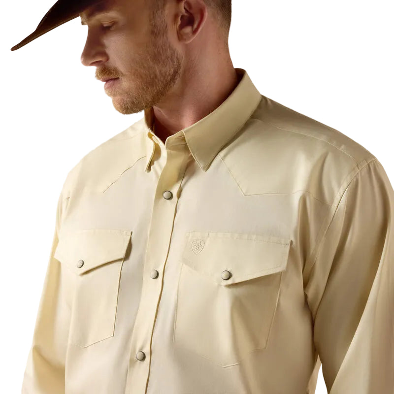 Ariat Men's Almond Oil Lightweight Twill Classic Fit Shirt 10073613