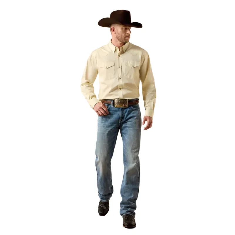 Ariat Men's Almond Oil Lightweight Twill Classic Fit Shirt 10073613