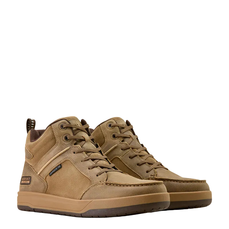 Men's Ariat Brown Bomber Outmatch Mid Composite Toe Work Shoe
