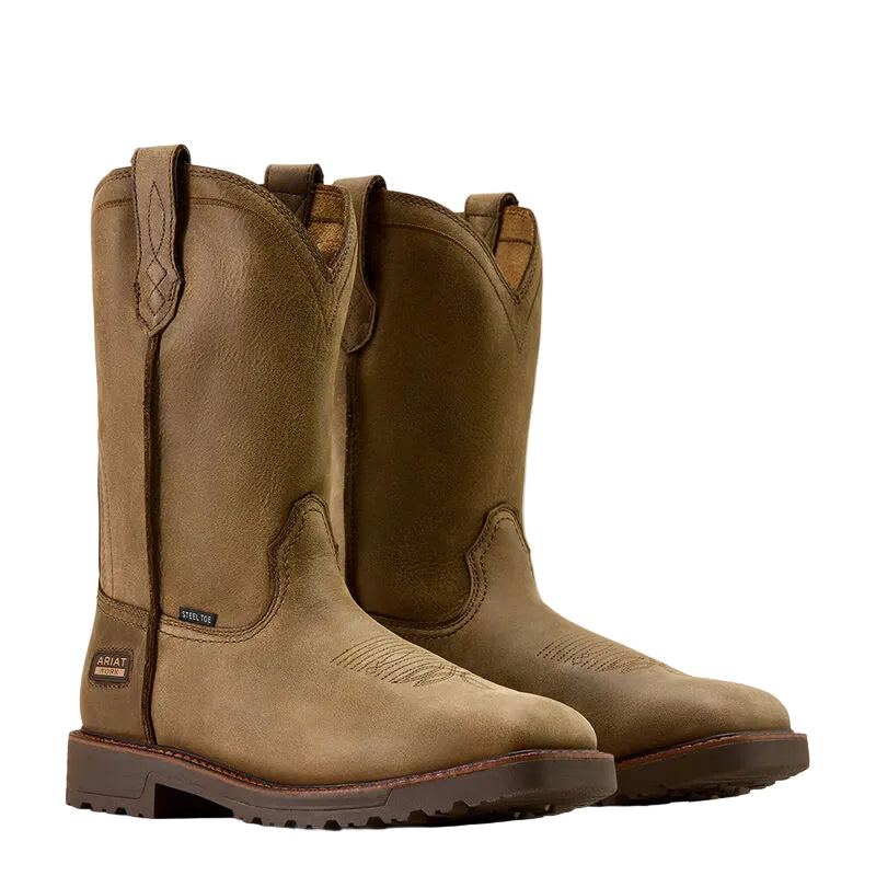 Men's Ariat Brown Bomber Activator Wide Square Toe Steel Toe Work Boot 10074291