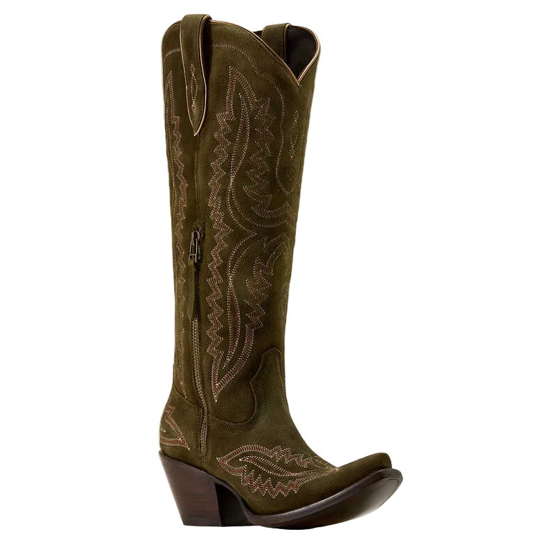 Women's Ariat Soft Olive Suede Casanova X Toe Western Boot 10074323