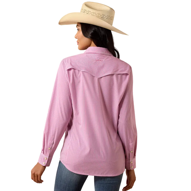 Women's Ariat Rose Sorbet Striped Western VentTEK Shirt 10075361