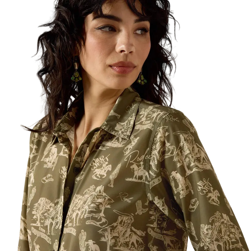 Ariat Women's Moss Green Homestyle Shirt 10079273