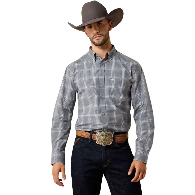 Ariat Men's Quite Shade Plaid Pro Series Wilber Classic Fit Shirt 10079284