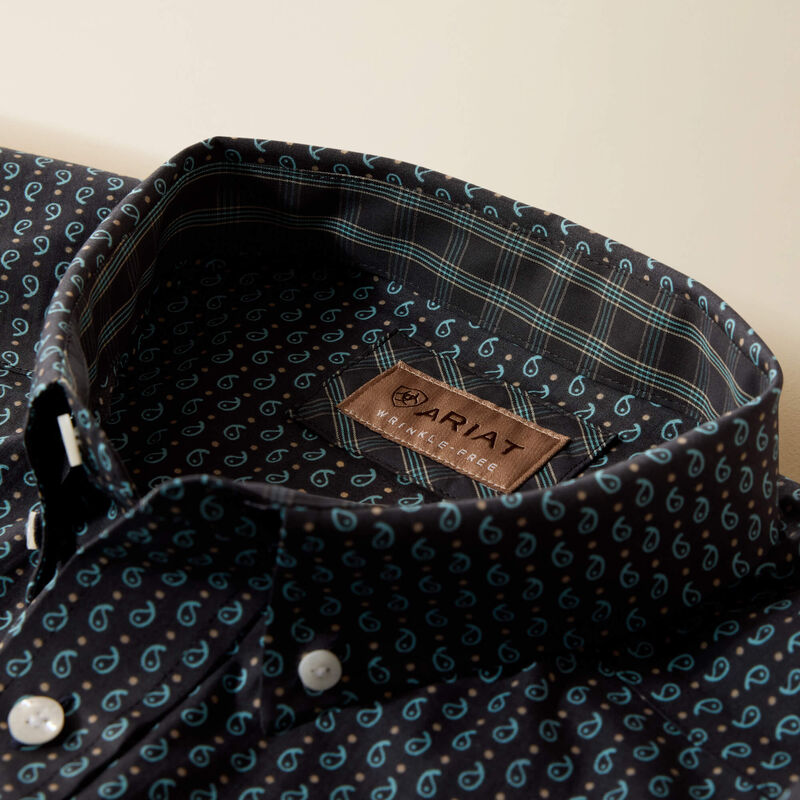 Ariat Men's Phantom Paisley Print Wrinkle Free Barnaby Classic Fit Shirt 10079294