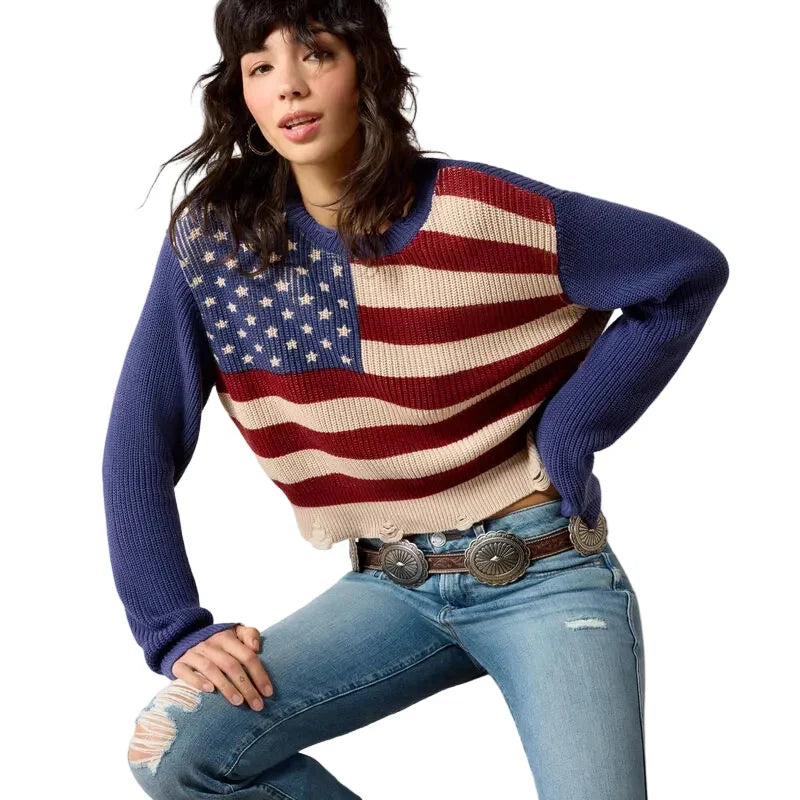 Ariat Women's Indigo Knit Americana Sweater 10079344