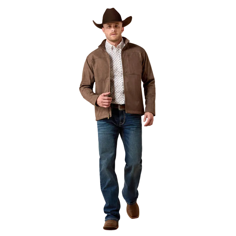 Ariat Men's Wren Faux Leather Print Vernon Softshell Jacket 10079404