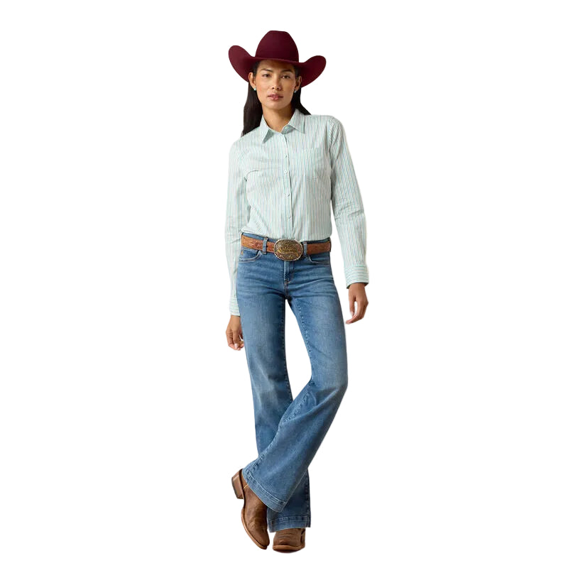 Ariat Women's Saltwater Henna Stripe Kirby Stretch Shirt 10079441