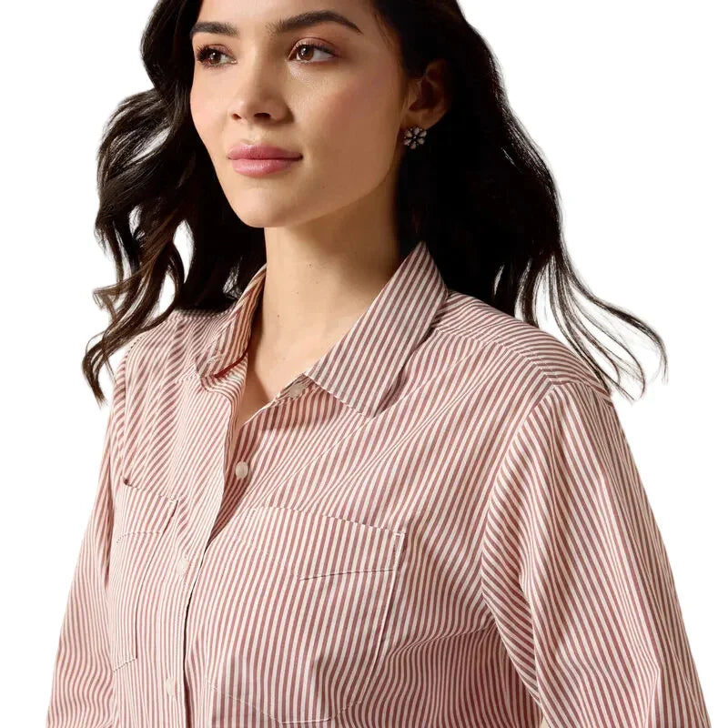 Ariat Women's Burnt Henna Stripe Everything Shirt 10079514