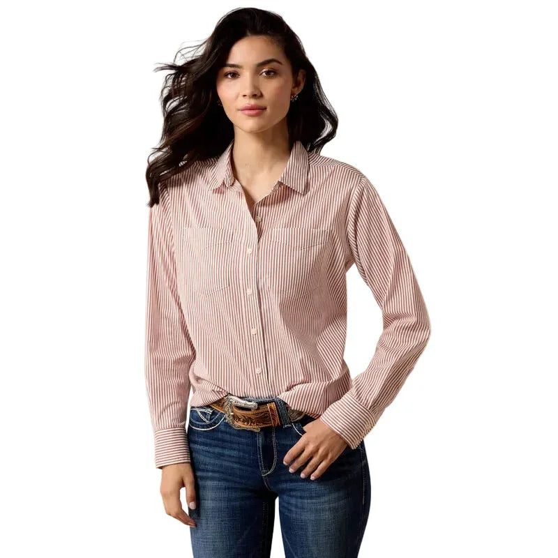 Ariat Women's Burnt Henna Stripe Everything Shirt 10079514