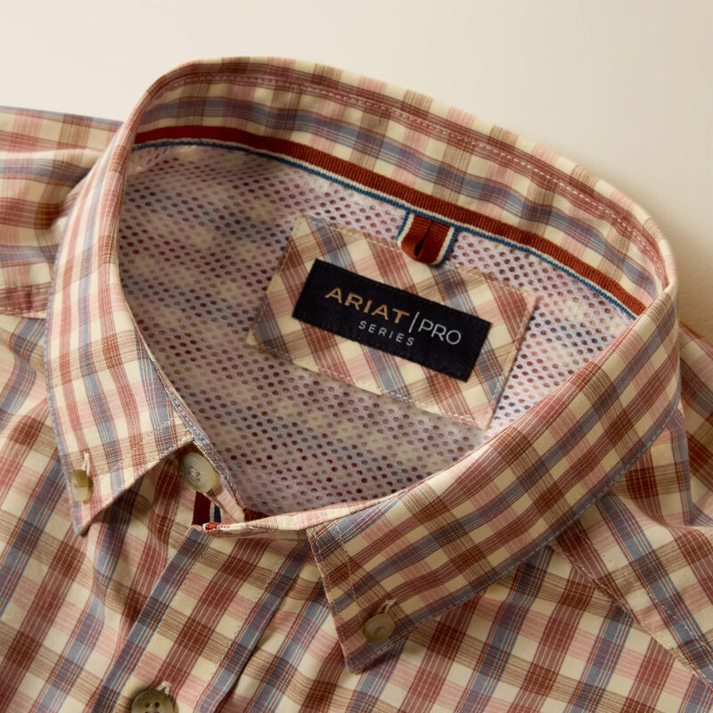 Ariat Men's Vanilla Custard Multi Plaid Pro Series Dave Classic Fit Shirt 10080629