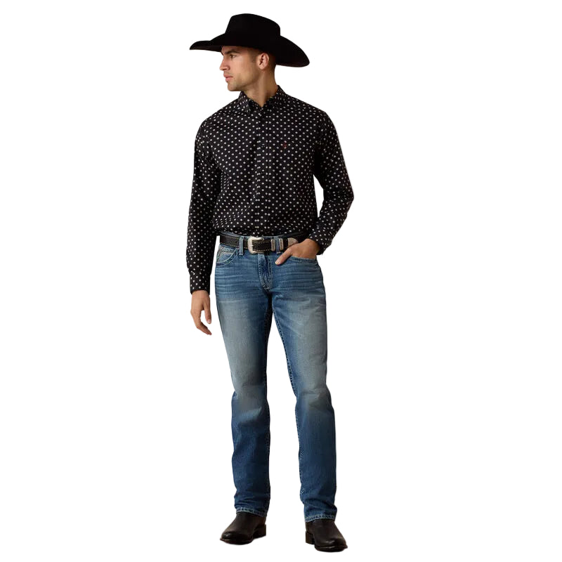 Ariat Men's Black Geo Print Larsen Classic Fit Shirt 10080668