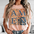 Women's Amen Floral Tee - Peach