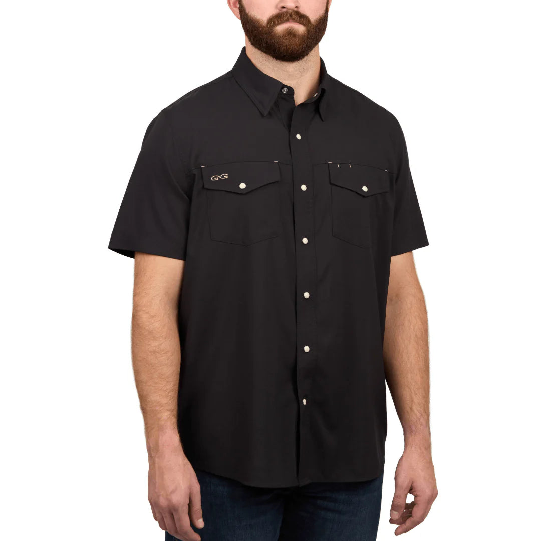 Men's Game Guard Short Sleeve Caviar Stockyard Shirt 1060:CAV