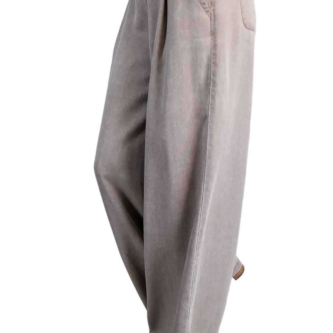 Women's ee:some Hazelnut Zipper Front Wide Leg Pants PK16064-HAZEL