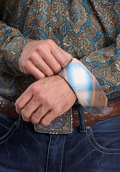 Men's Stetson Vintage Medallion Paisley Long Sleeve Shirt 11-001-0526-1065