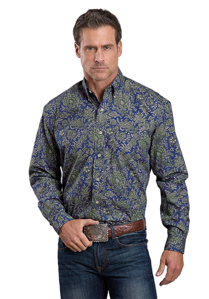 Men's Stetson Long Sleeve Button Up Paisley Print Shirt 11-001-0526-6048