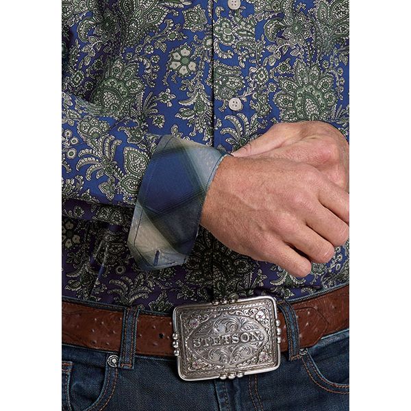 Men's Stetson Long Sleeve Button Up Paisley Print Shirt 11-001-0526-6048