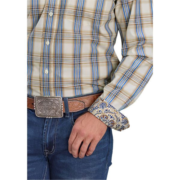 Men's Stetson Long Sleeve 1 Pocket Plaid Shirt 11-001-0579-5029 - Crazy House Western Wear