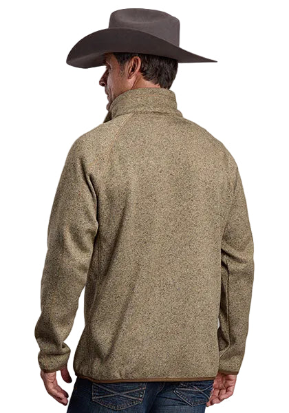 Stetson Men's Khaki Long Sleeve 1/4 Zip Sweatshirt 11-014-0120-6108