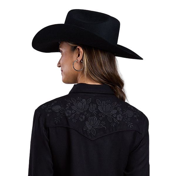 Women's Roper Black Long Sleeve Snap Shirt