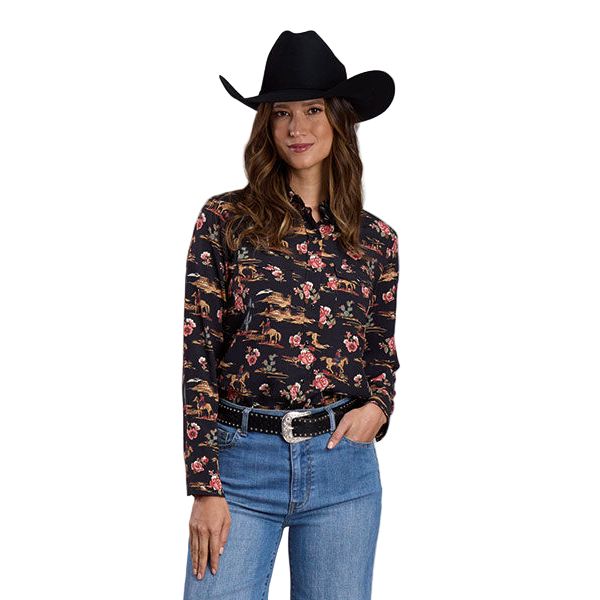 Women's Stetson Long Sleeve Printed Button Up Shirt 11-050-0590-1100