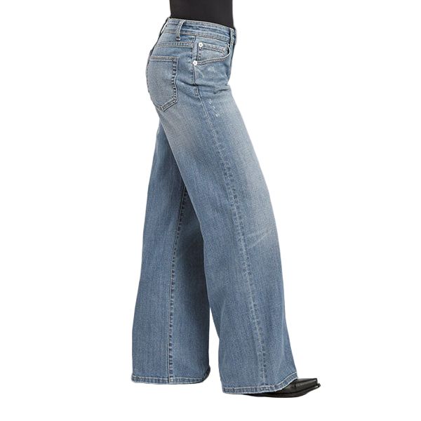 Women's Stetson Mid Rise Wide Leg Light Wash Jeans 11-054-0675-1200
