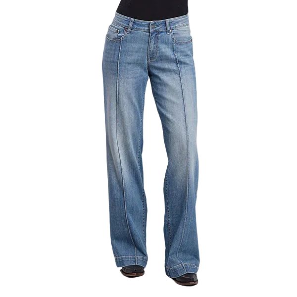Women's Stetson Front Seam Mid Rise Wide Leg Jeans 11-054-0675-1201