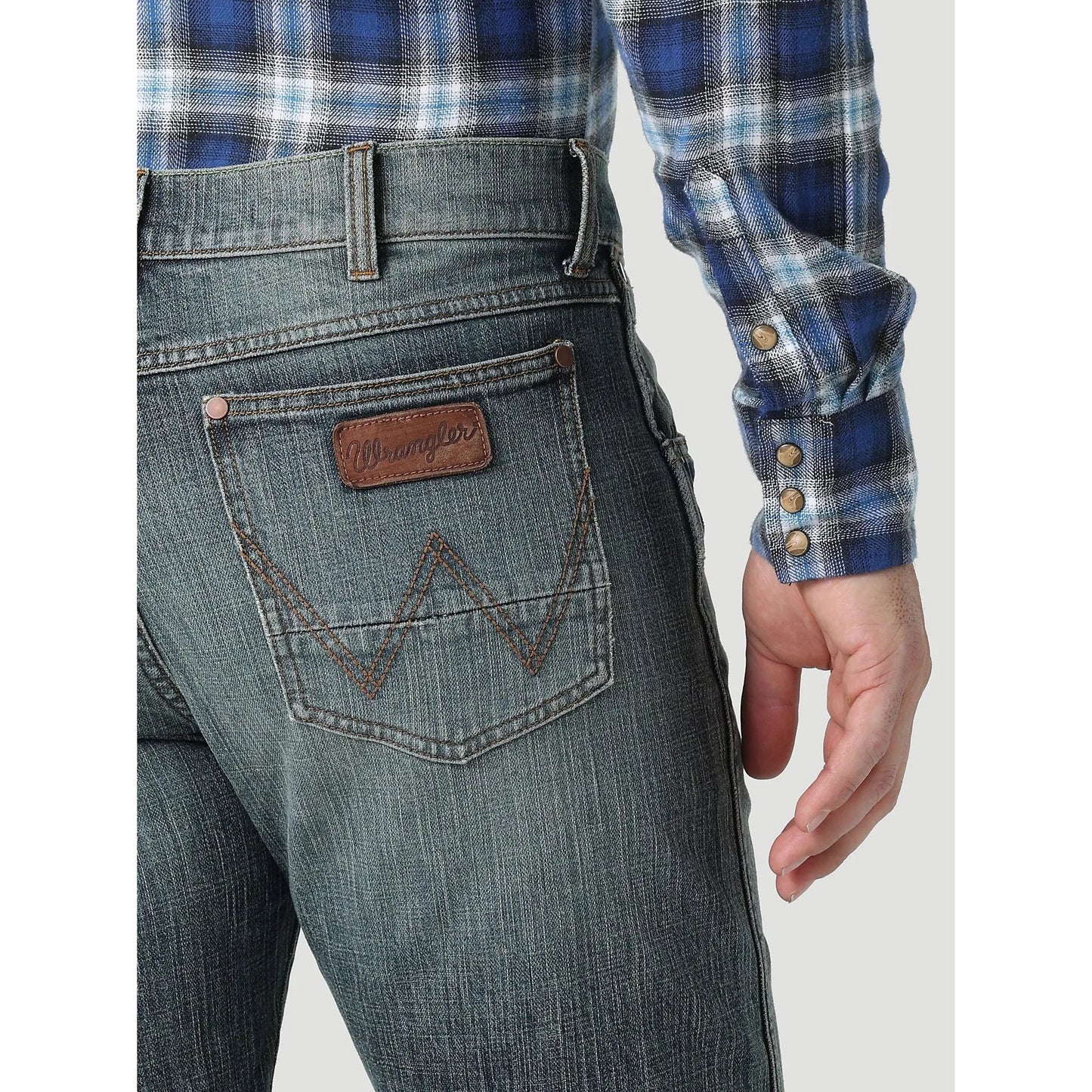 Men's Wrangler Dark Knight Retro Slim Straight Leg Jean 112318445 - Crazy House Western Wear
