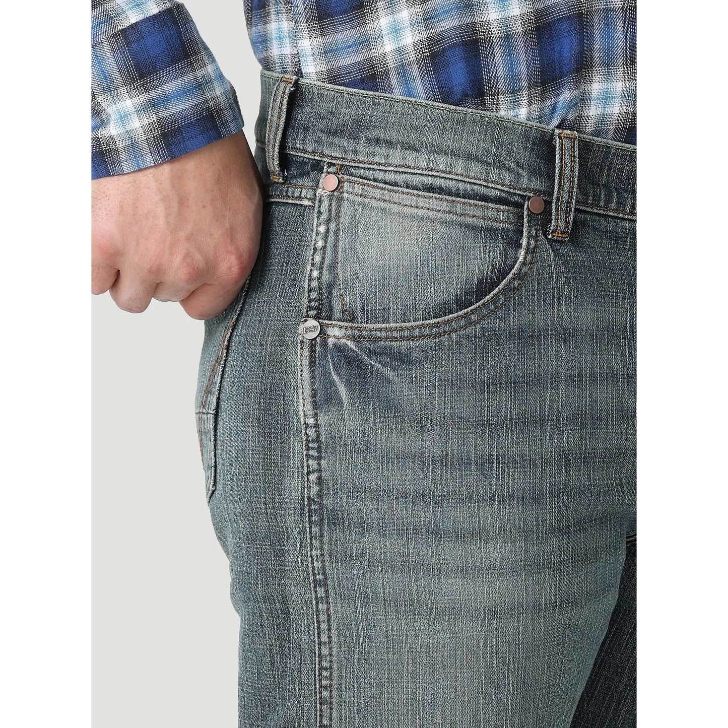 Men's Wrangler Dark Knight Retro Slim Straight Leg Jean 112318445 - Crazy House Western Wear