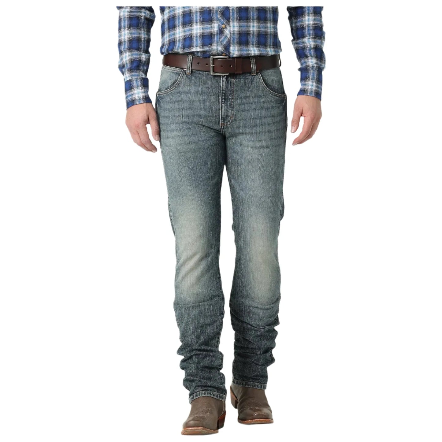 Men's Wrangler Dark Knight Retro Slim Straight Leg Jean 112318445 - Crazy House Western Wear