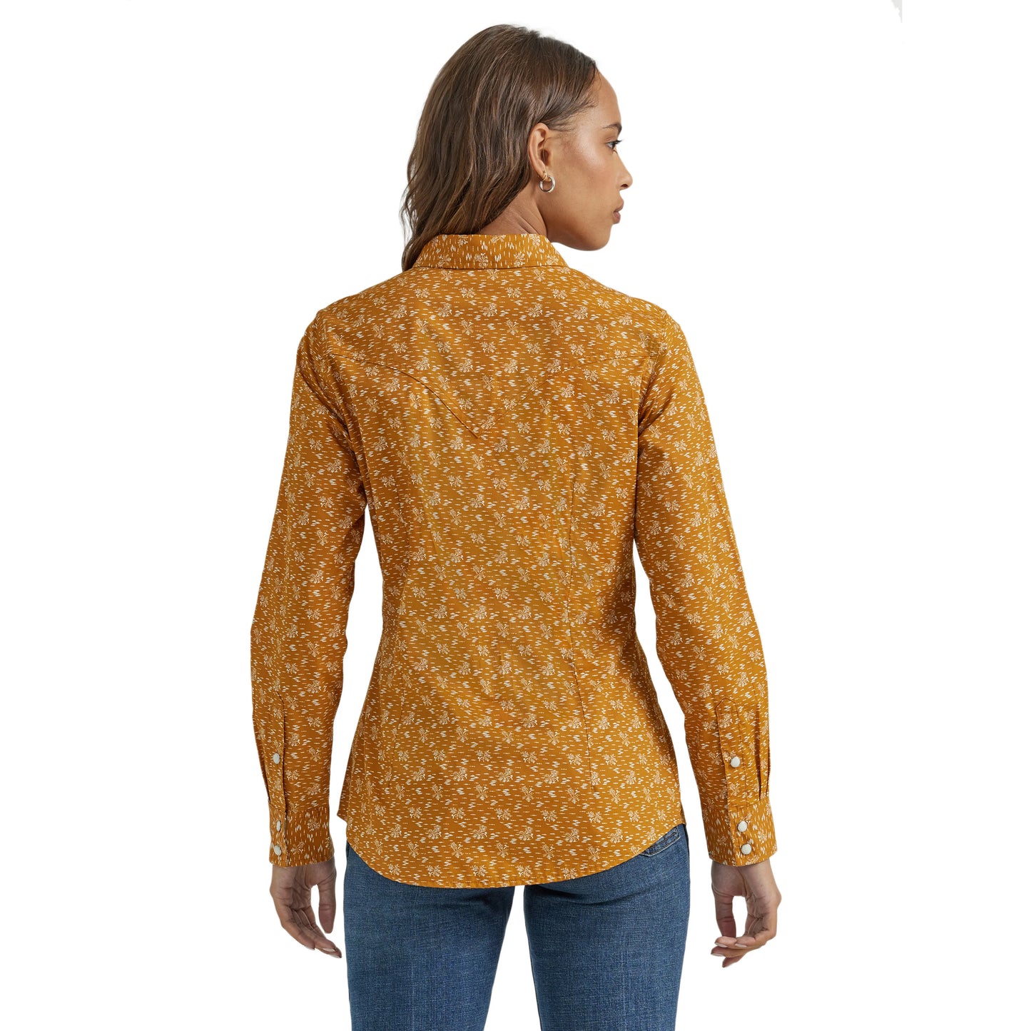 Women's Wrangler® Western Dress Snap Shirt 112353165 - Crazy House Western Wear