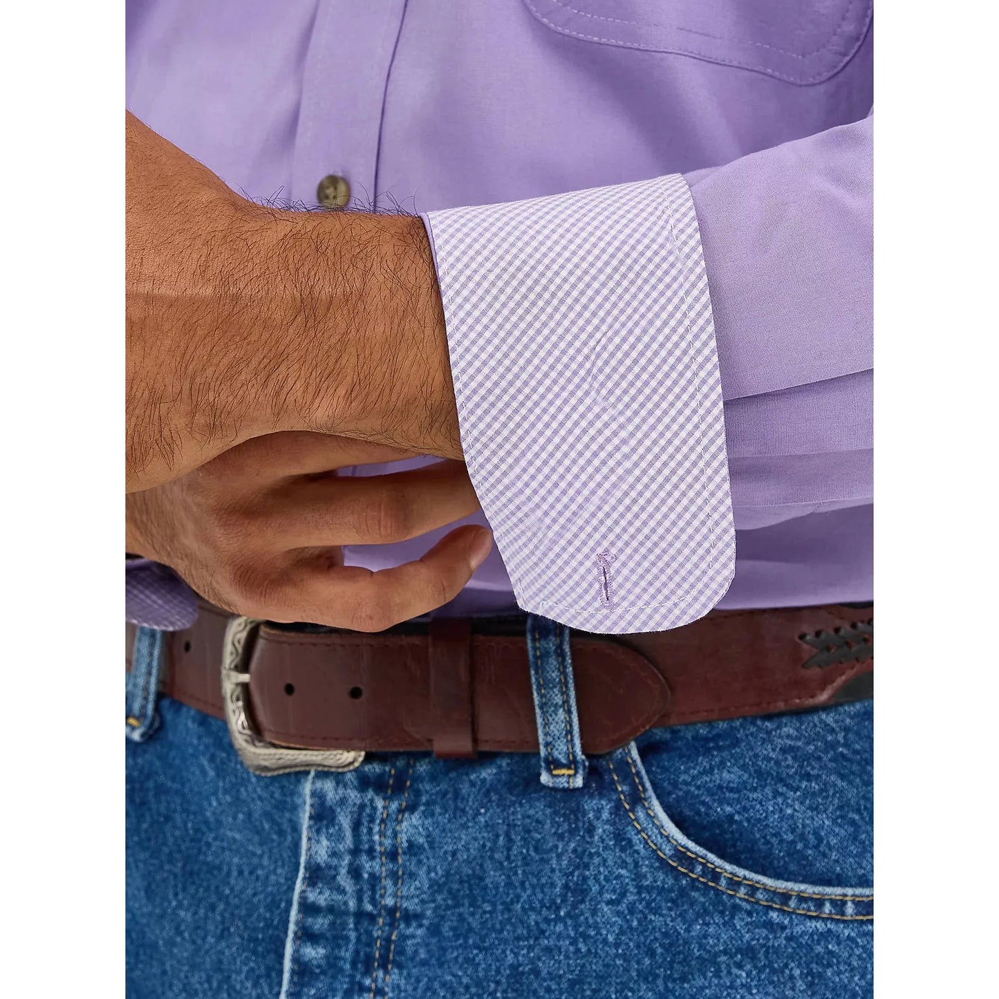 Men's Wrangler George Strait™ Solid One Pocket Button Down Shirt 112365382
