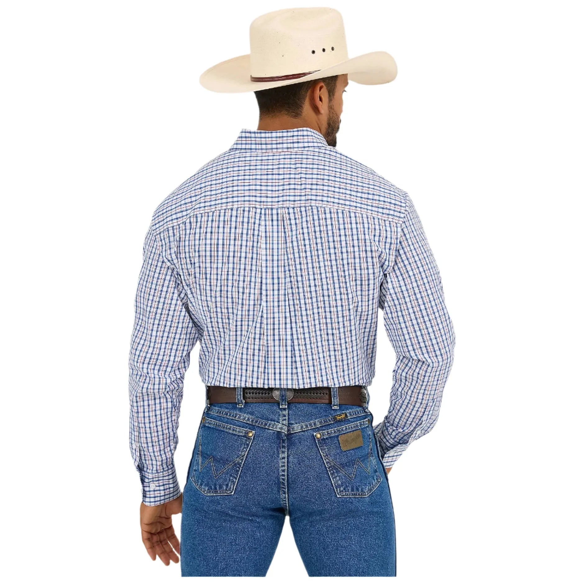 Men's Wrangler George Strait™ Long Sleeve Button Down Two Pocket Shirt 112365402 - Crazy House Western Wear