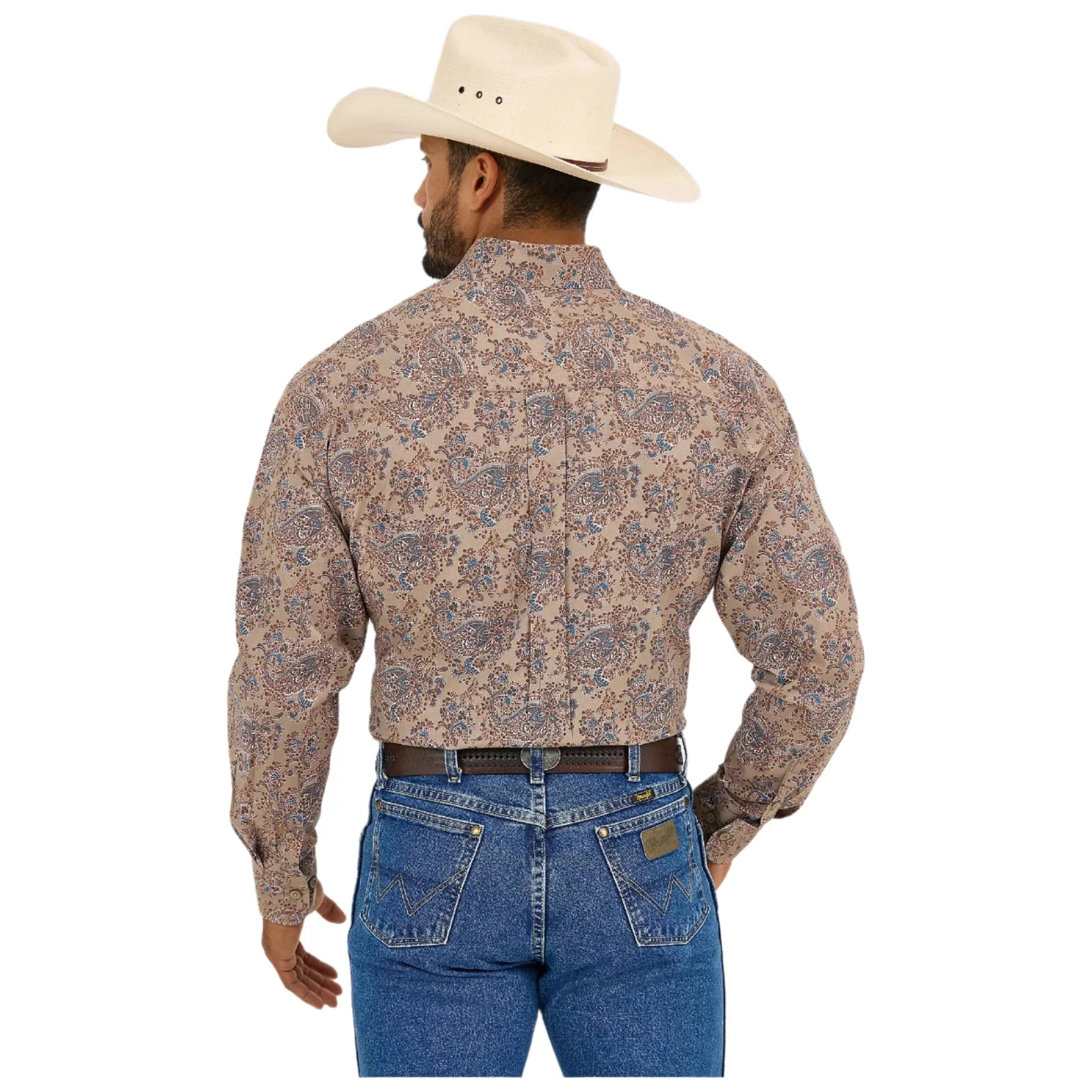 Men's Wrangler George Strait™ Long Sleeve Button Down Two Pocket Shirt 112365403 - Crazy House Western Wear