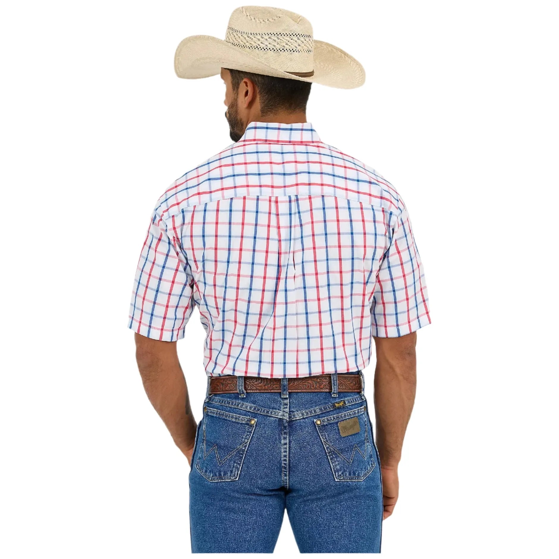 Men's Wrangler George Strait™ Short Sleeve One Pocket Button Down Shirt 112365408 - Crazy House Western Wear