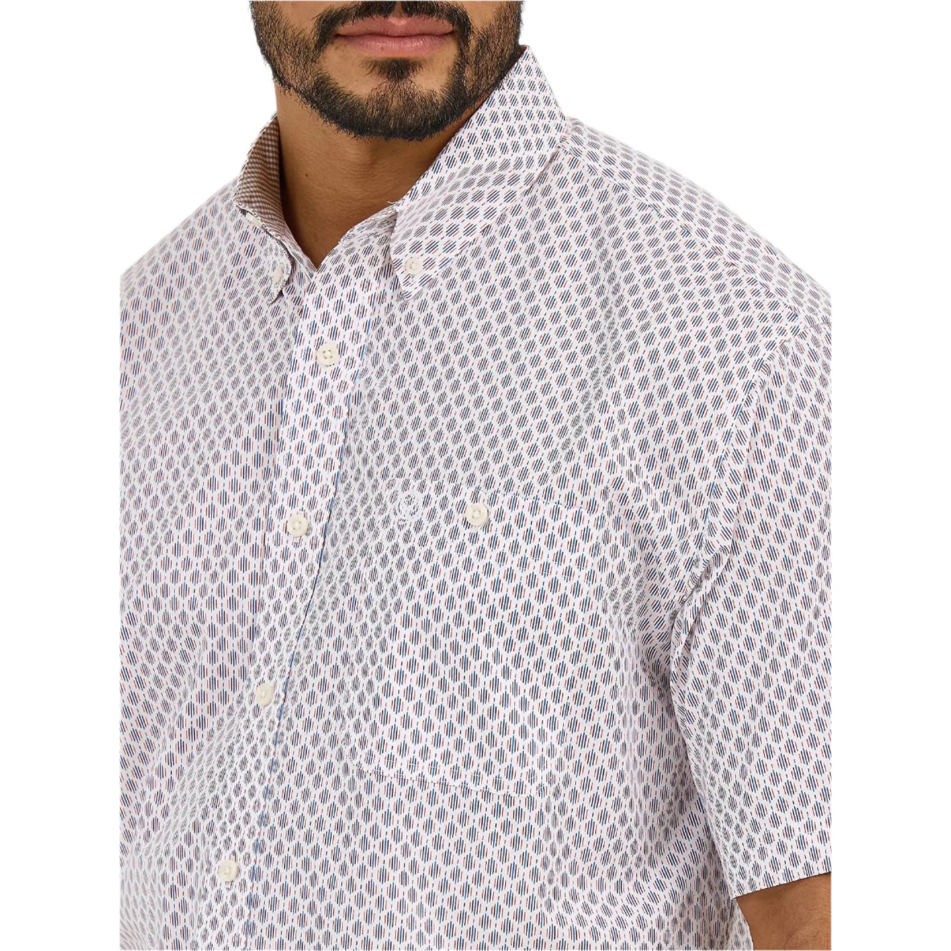 Men's Wrangler George Strait™ Short Sleeve One Pocket Button Down Shirt 112365409 - Crazy House Western Wear