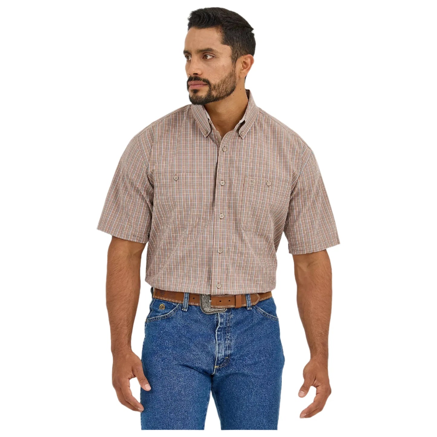 Men's Wrangler George Strait™ Short Sleeve Two Pocket Button Down Shirt 112365413