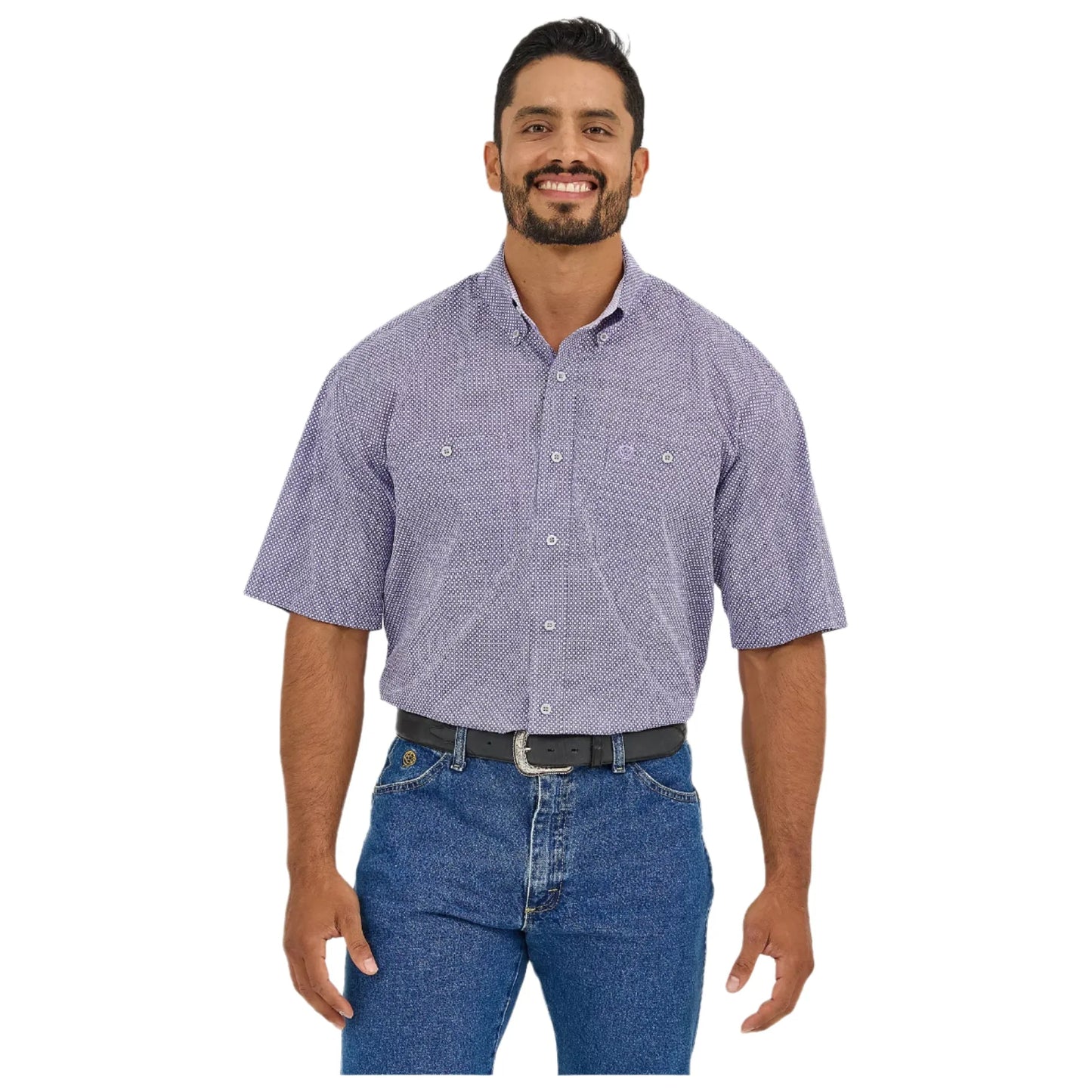 Men's Wrangler George Strait™ Short Sleeve Two Pocket Button Down Shirt 112365415