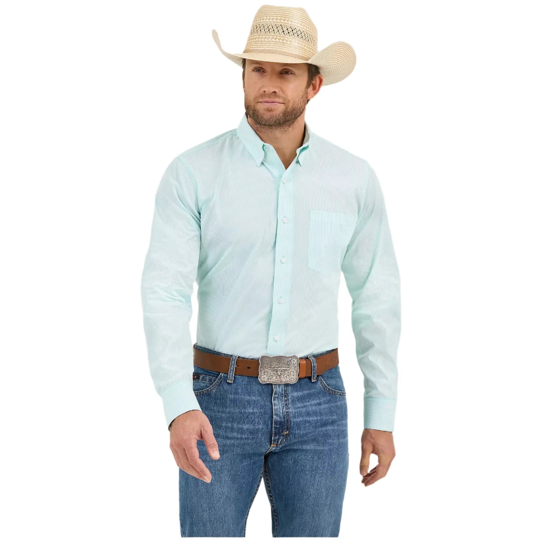 Men's Wrangler Cody Johnson One Pocket Button Down Shirt 112365606 - Crazy House Western Wear