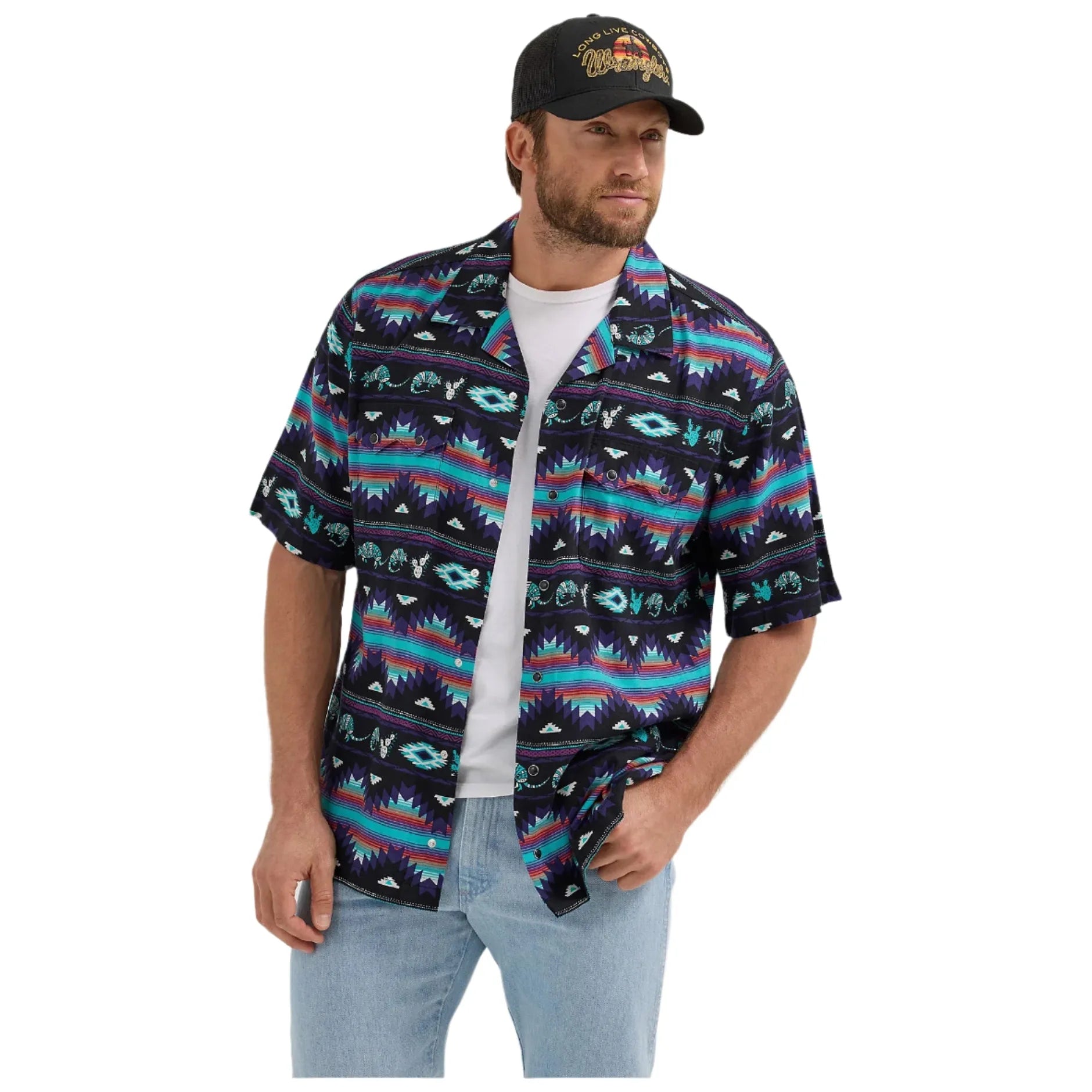 Men's Wrangler Coconut Cowboy Snap Front Camp Shirt 112365609 - Crazy House Western Wear