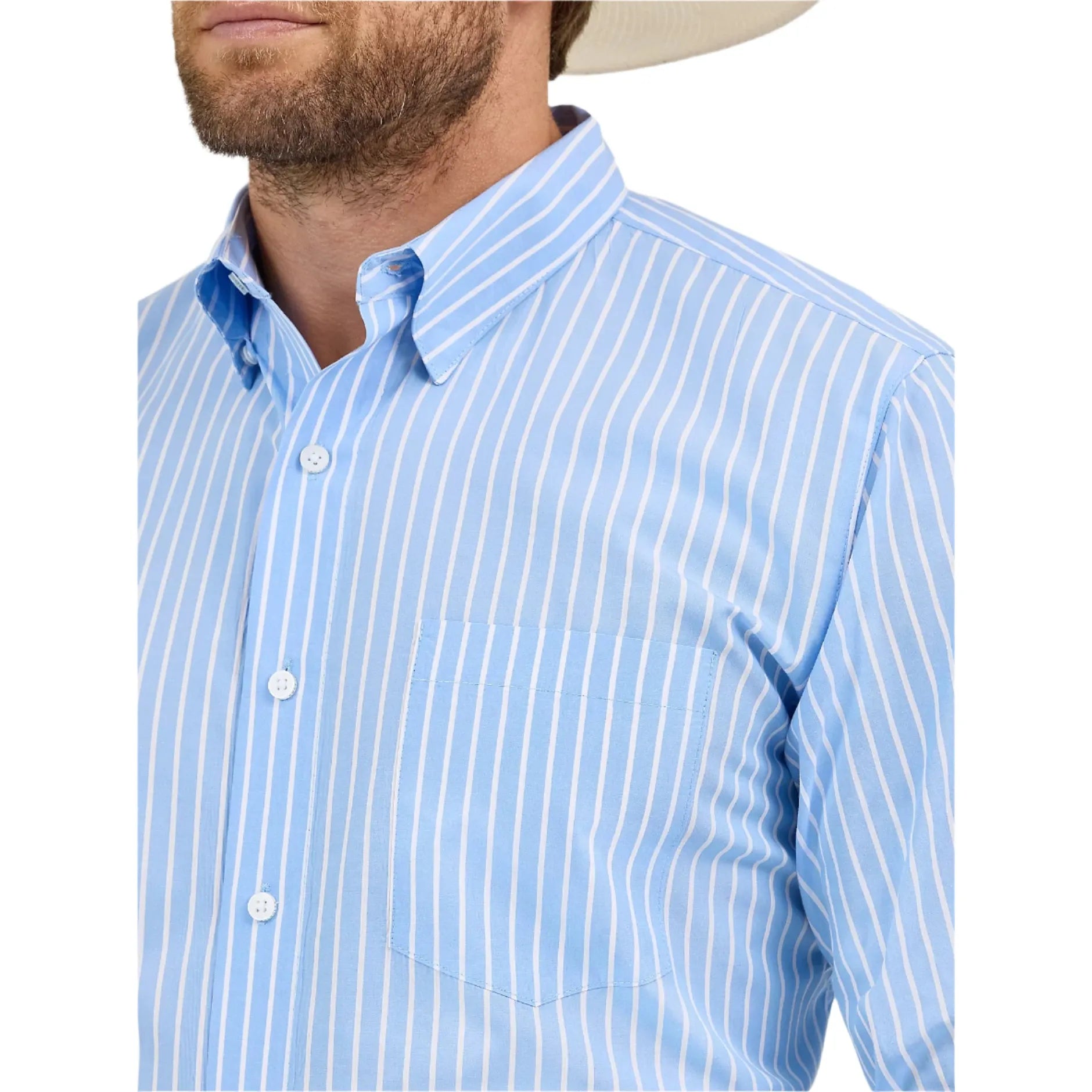 Men's Wrangler Cody Johnson One Pocket Button Down Shirt 112365617 - Crazy House Western Wear