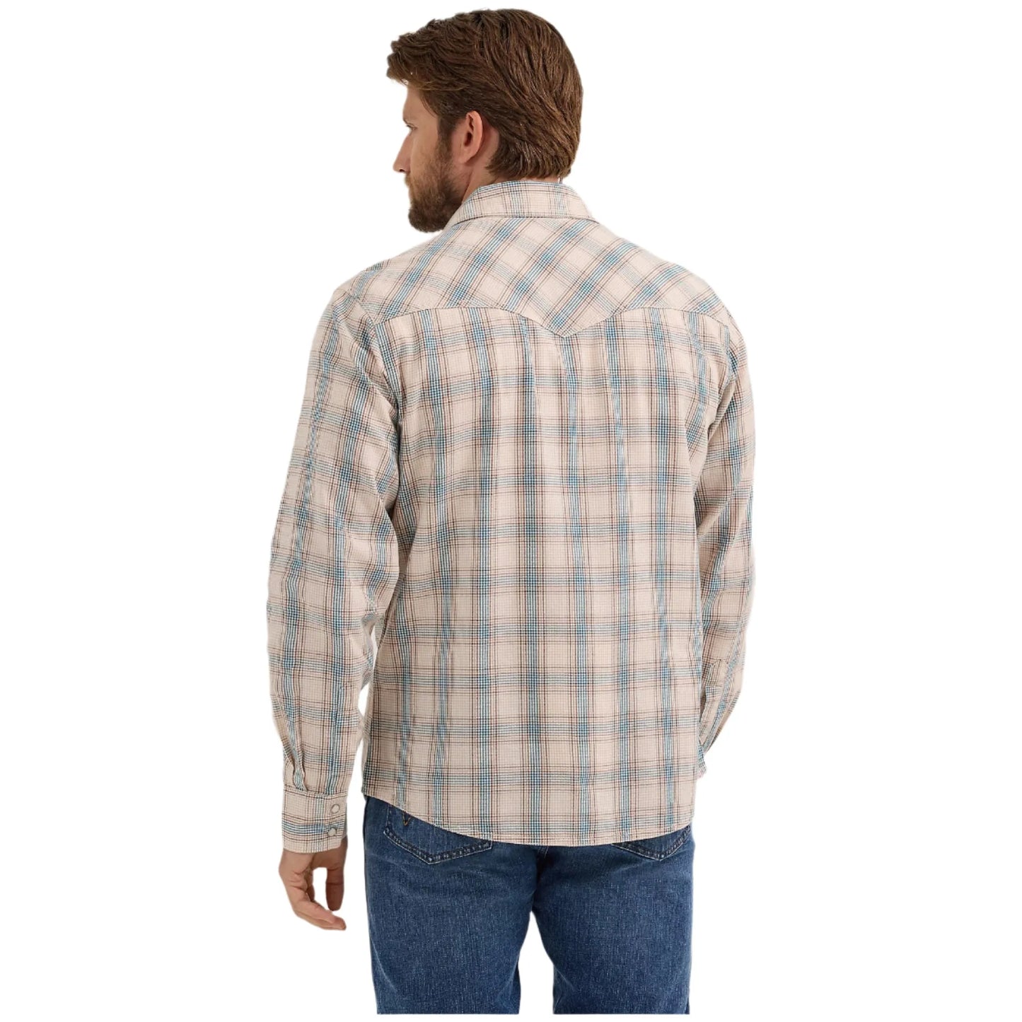 Men's Wrangler Wrangler Retro® Premium Long Sleeve Western Snap Plaid Shirt 112365632