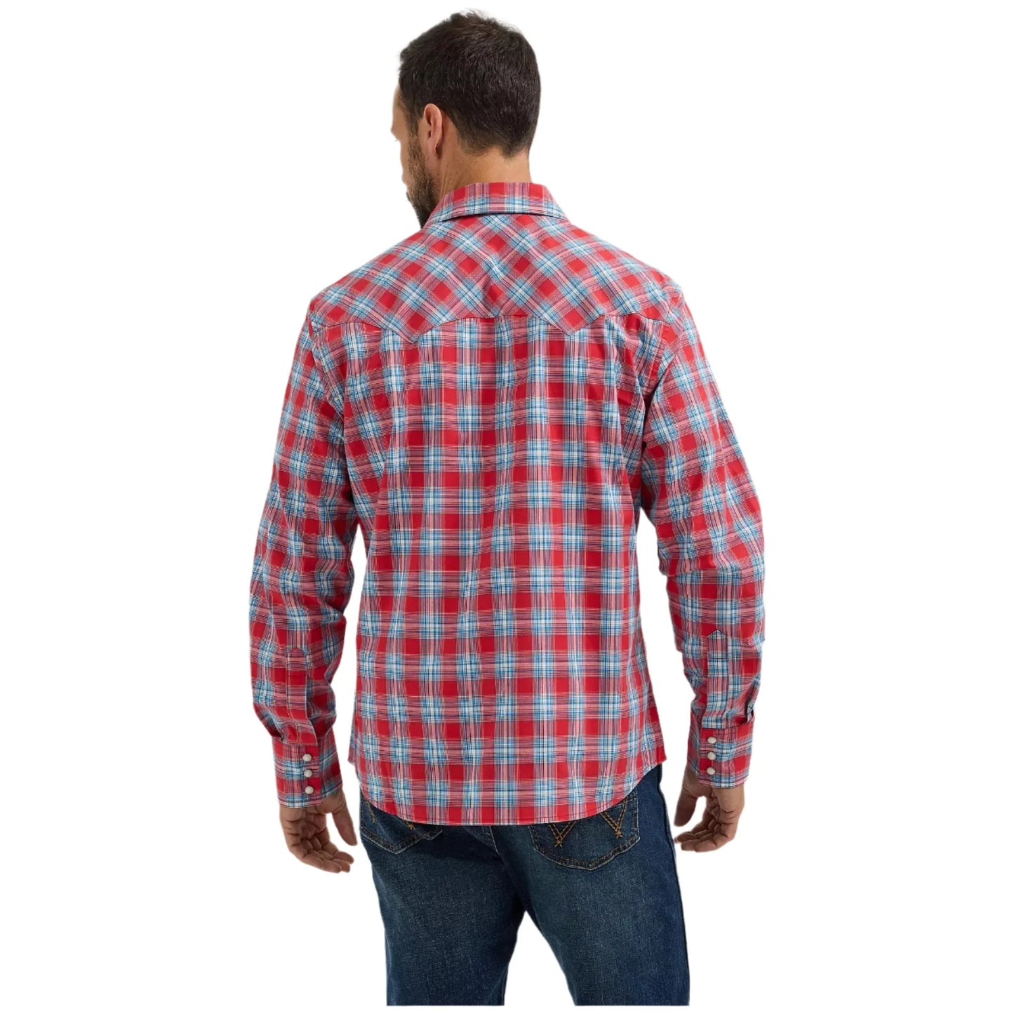 Men's Wrangler Retro® Long Sleeve Sawtooth Snap Pocket Western Shirt 112365832