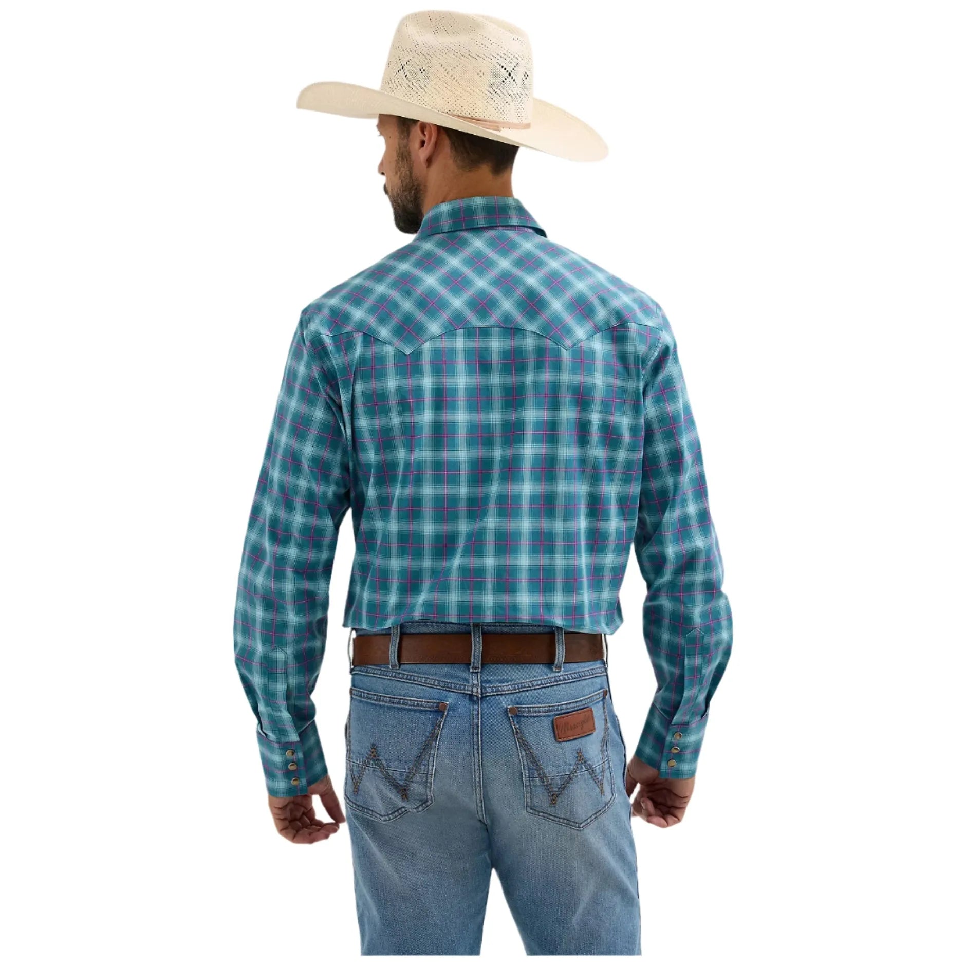 Men's Wrangler Retro Long Sleeve Sawtooth Snap Pocket Western Shirt 112365833 - Crazy House Western Wear