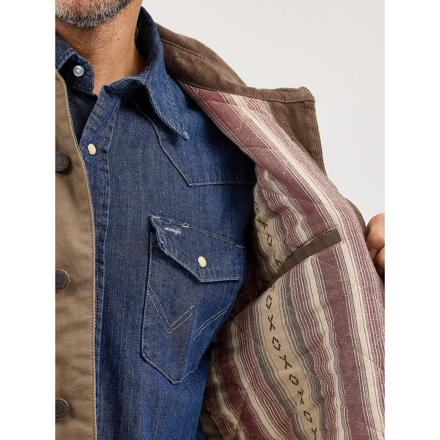 Men's Wrangler Western Lined Canvas Barn Coat 112367636