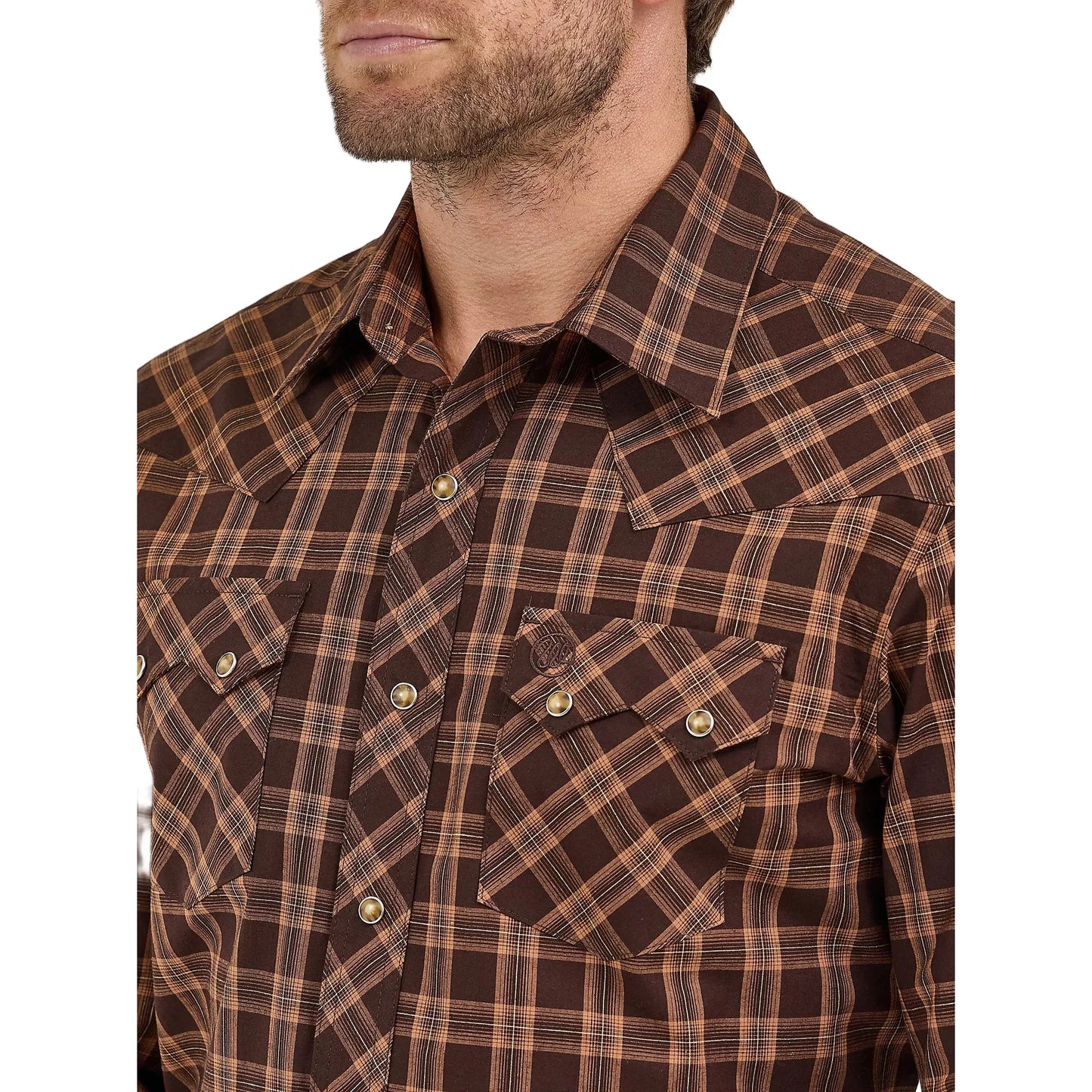 Men's Wrangler Retro Long Sleeve Sawtooth Snap Pocket Western Shirt 112368075