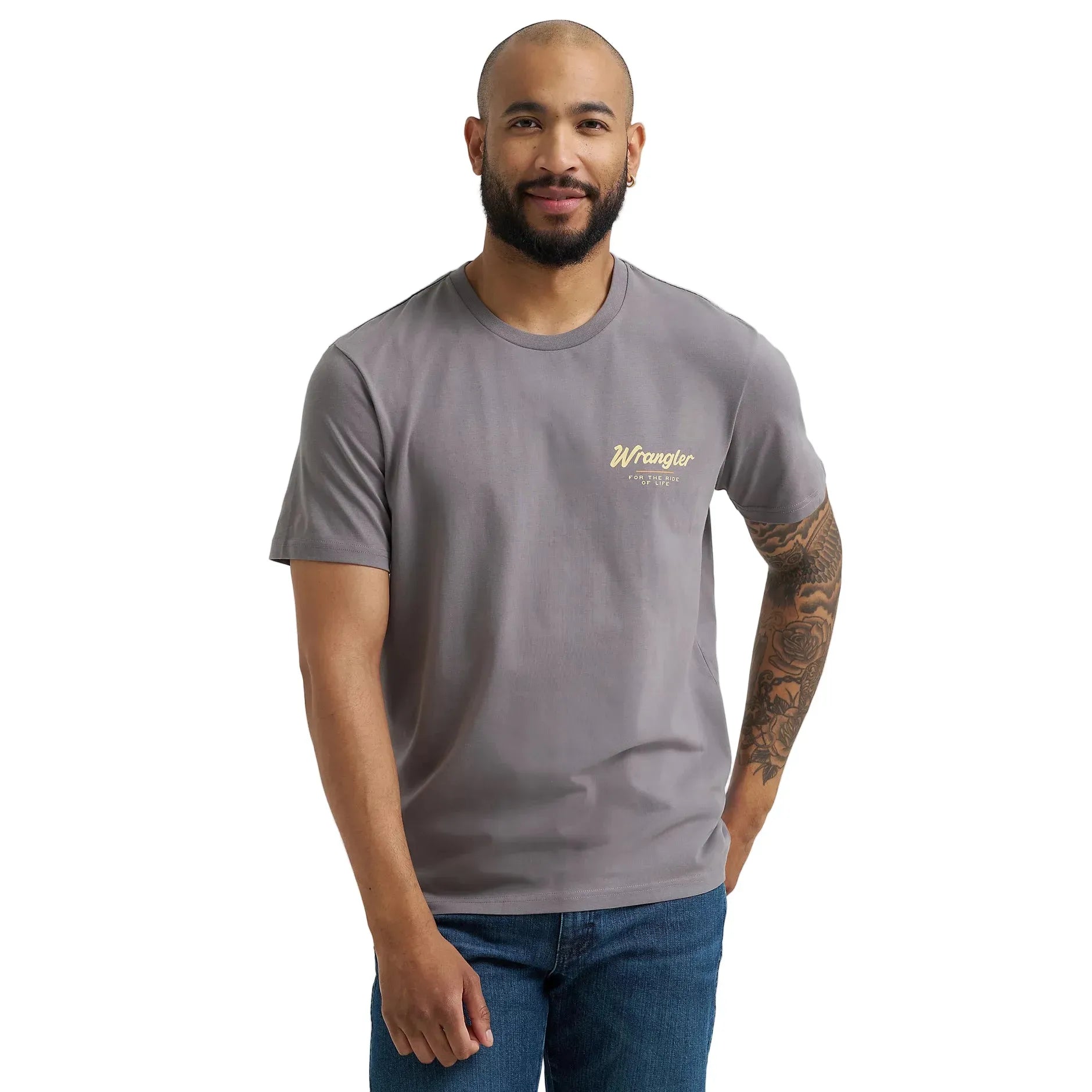 Men's Wrangler Bucking Cowboy Back Graphic T-Shirt