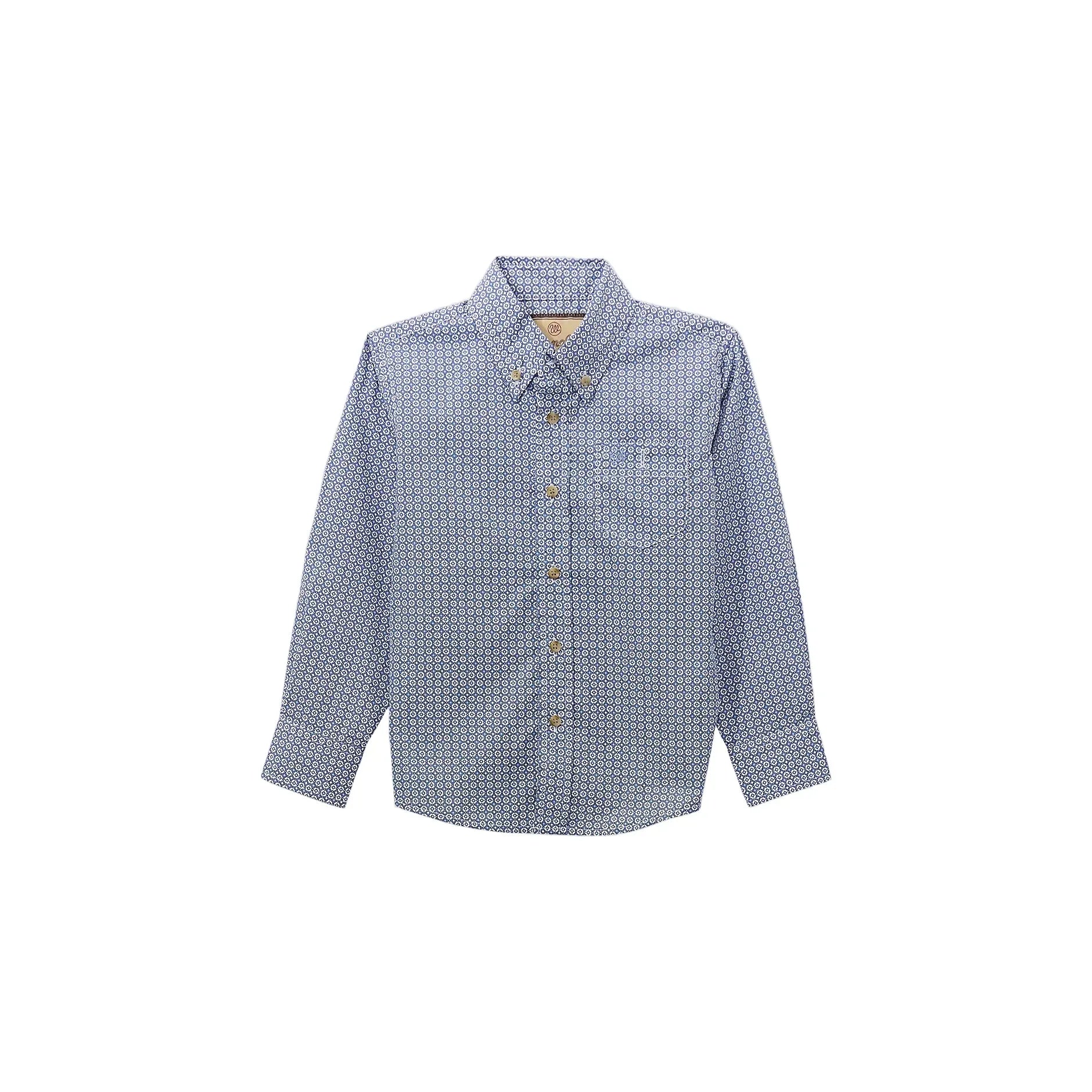 Boy's Wrangler Classic Button-Down Print Shirt