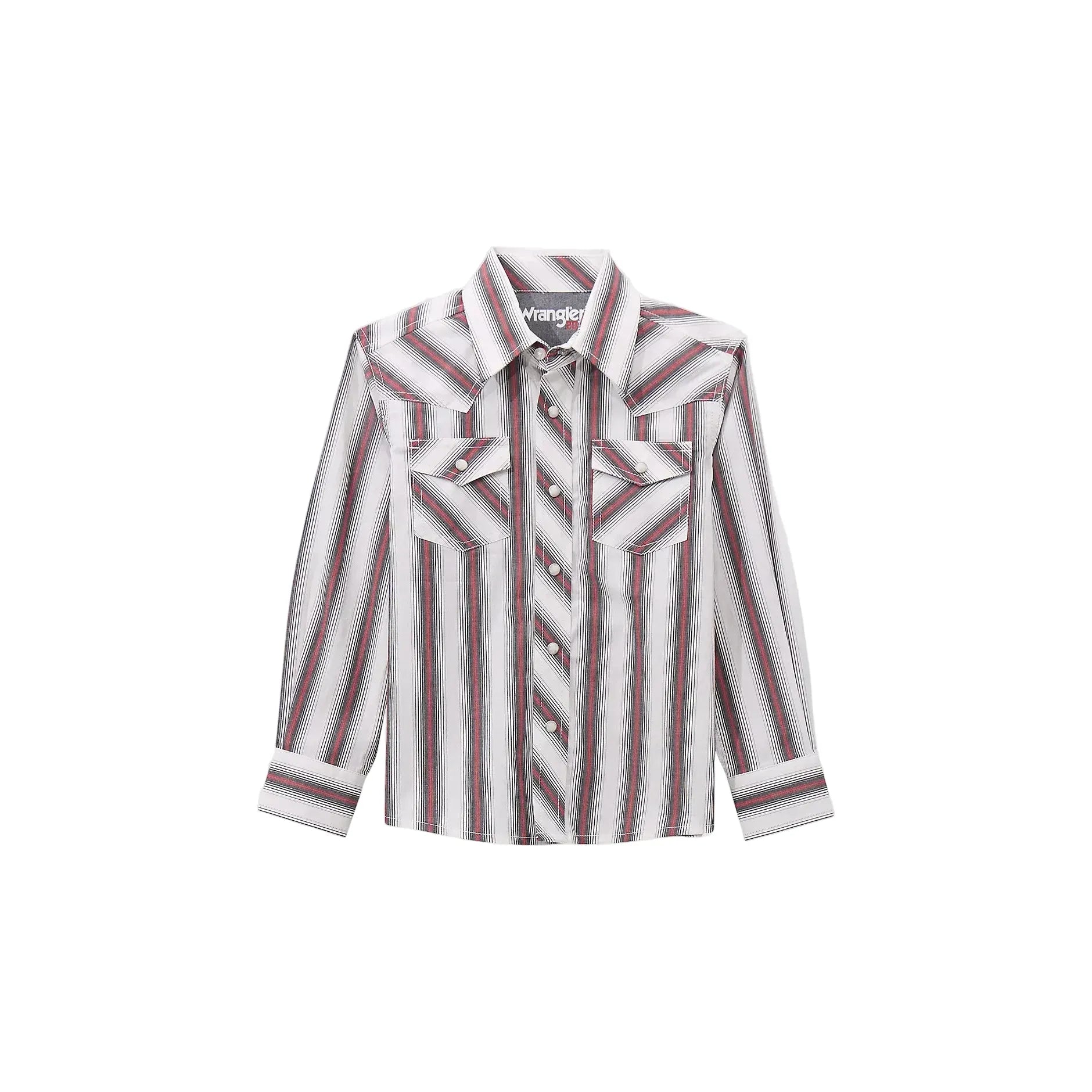 Boy's Wrangler 20X Advanced Comfort Western Snap Print Shirt 112369515